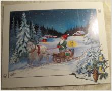 Oskrivet God Jul och Gott Nytt År-vykort av Titti Gnosspelius 18,5 cm x 15 cm