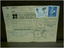 Paketavi med stämplade frimärken - 1972 - Farsta till Skoghall