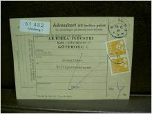 Paketavi med stämplade frimärken - 1961 - Göteborg 3 till Deje