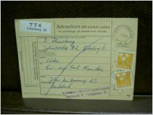Paketavi med stämplade frimärken - 1961 - Göteborg 49 till Karlstad