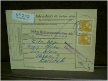 Paketavi med stämplade frimärken - 1961 - Stockholm 17 till Karlstad