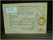 Paketavi med stämplade frimärken - 1961 - Stockholm 1 till Karlstad