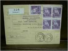 Paketavi med 5 st stämplade frimärken - 1965 - Karlstad 3 till Lundsberg