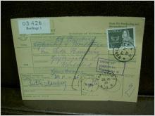 Paketavi med stämplade frimärken - 1965 - Borlänge 1 till Karlstad