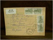 Paketavi med stämplade frimärken - 1964 -  Hägersten 8 till Sunne