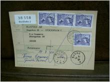 Paketavi med stämplade frimärken - 1964 -  Stockholm 2 till Sunne