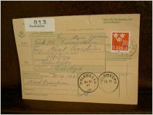 Paketavi med stämplade frimärken - 1967 - Funäsdalen till Mölnbacka