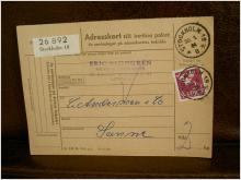 Paketavi med stämplade frimärken - 1964 - Stockholm 19 till Sunne