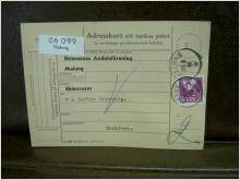 Paketavi med stämplade frimärken - 1962 - Malung till Munkfors