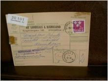 Paketavi med stämplade frimärken - 1962 - Stockholm 12 till Munkfors