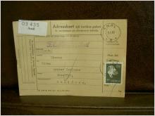 Paketavi med stämplade frimärken - 1961 - Åmål till Munkfors