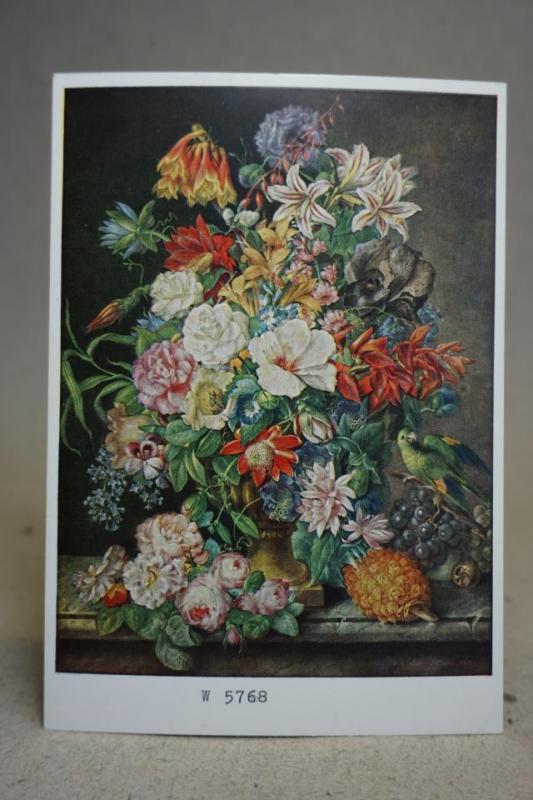 Blommor  - Gammalt oskrivet vykort - Franz Xaver Peter