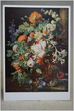 Blommor Gammalt oskrivet vykort av Jan Van Huysum