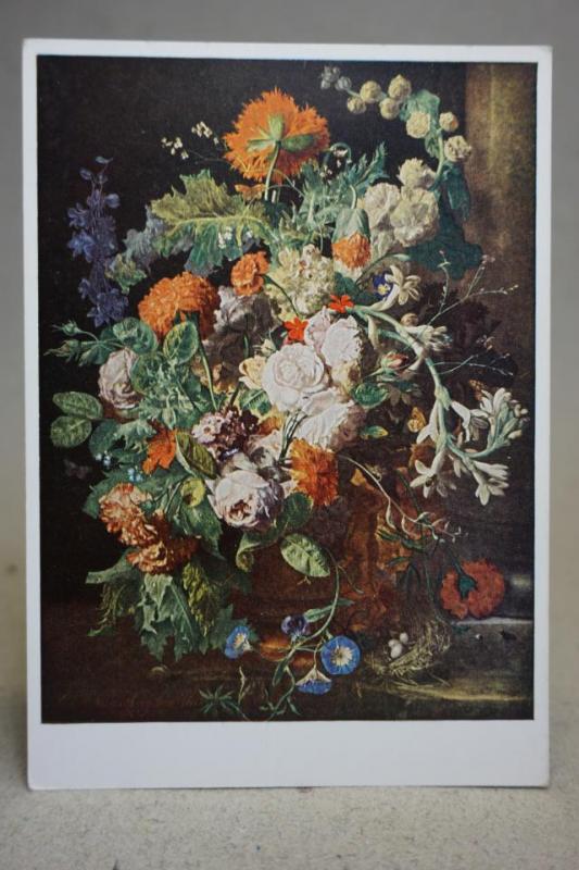 Blommor Gammalt oskrivet vykort av Jan Van Huysum