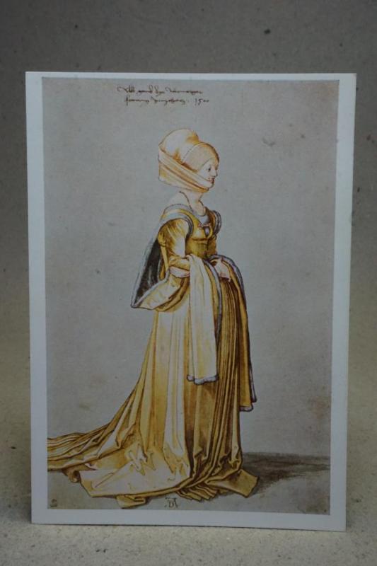 Dürer - Woman in Dancing - Gammalt oskrivet vykort