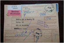 Poststämplat  adresskort med  frimärken + skrymmande 1972 -  Klässbol - Karlstad