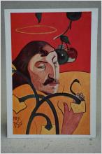 Paul Gauguin Självporträtt Oskrivet kort av fin konst