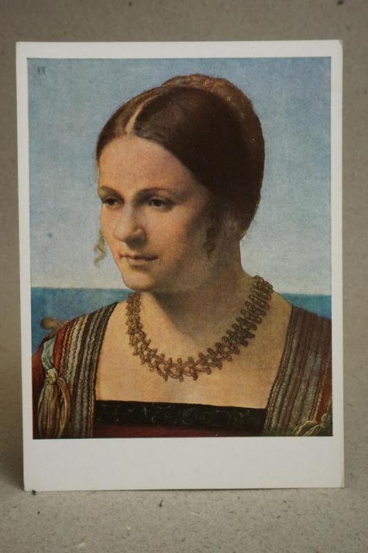 Dürer Porträtt av ung kvinna Äldre  oskrivet vykort 