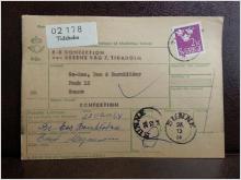 Frimärken på adresskort - stämplat 1964 - Tidaholm - Sunne