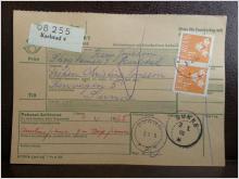 Frimärken på adresskort - stämplat 1965 - Karlstad 4 - Sunne