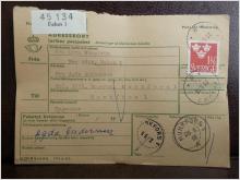 Frimärken på adresskort - stämplat 1962 - Falun 1 - Munkfors 1