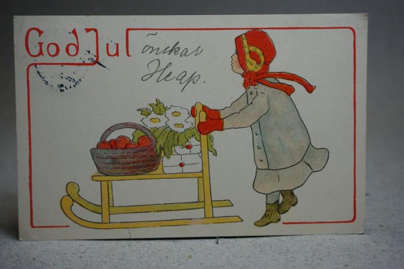 Antikt vykort - God Jul 1911