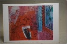 Raoul Dufy Vacker Konstbild Oskrivet äldre kort av fin konst