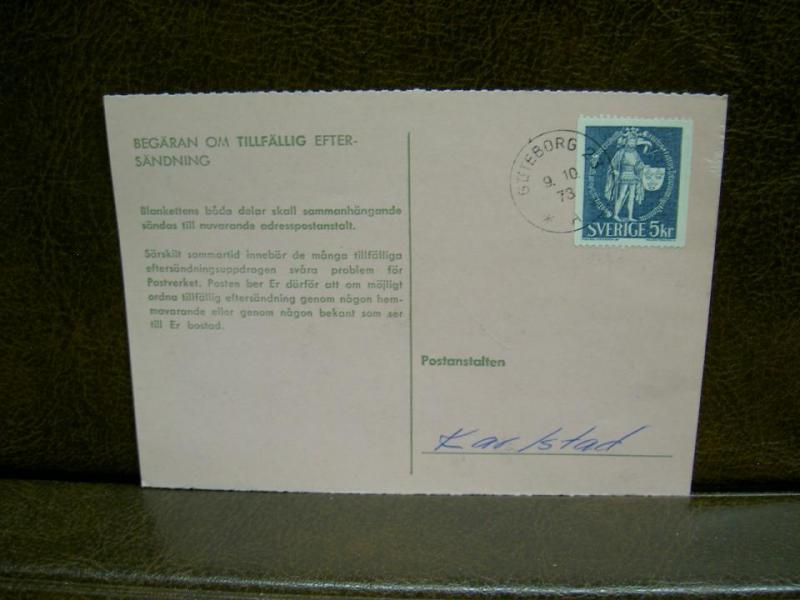 Paketavi med stämplade frimärken - 1973 - Göteborg 23