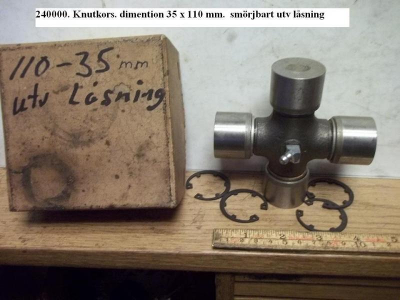  240000. Nytt Knutkors. dimention 35 x 110 mm. smörjbart utv låsning