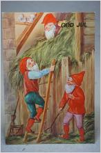 Julkort - Tomtar p loftet - Oskrivet vykort
