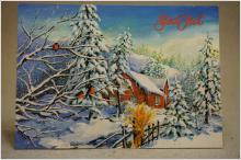 Julkort - God Jul  - Oskrivet vykort - Versley