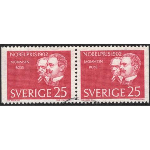 Facit #540BB Nobelpristagare 1902, 25 öre röd