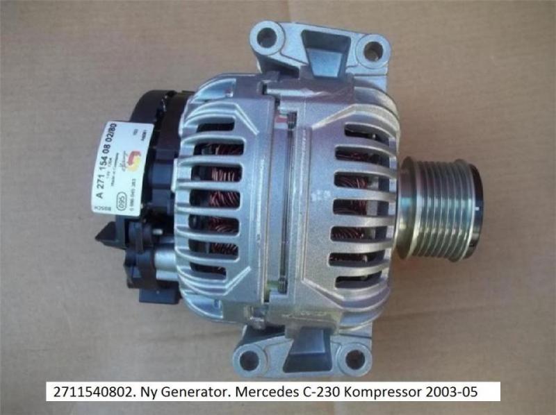 2711540802. Ny Generator. Mercedes C-230 Kompressor 2003-05