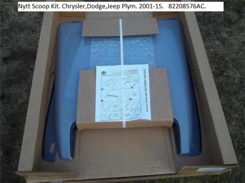 82208576AC. Nytt Scoop Kit. Chrysler,Dodge,Jeep Plym. 2001-15