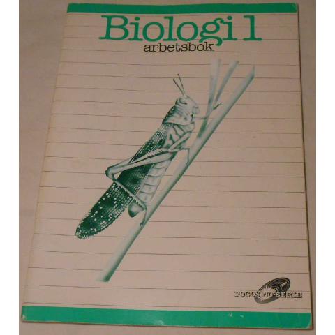 Biologi 1 arbetsbok av Wilhelm Arenlind; från 80-talet