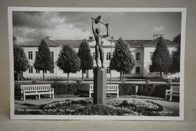 Sala Stadsparken Vretlings Nya Vingar 1954 Västmanland skrivet gammalt vykort