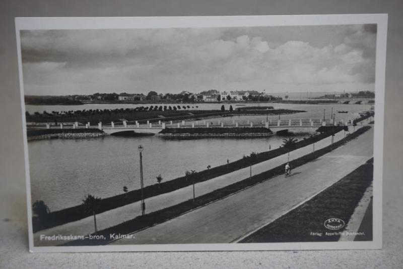 Fredriksskans-bron Kalmar  - Småland - Gammalt vykort 