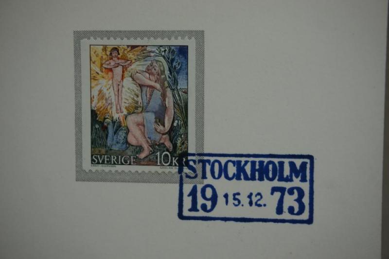 stämplat frimärke Gåslisa 15 -12 1973