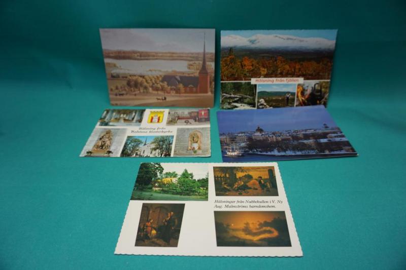 5 vykort - blandat - se bild 