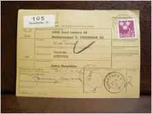 Frimärken på adresskort - stämplat 1962 - Stockholm 35 - Munkfors