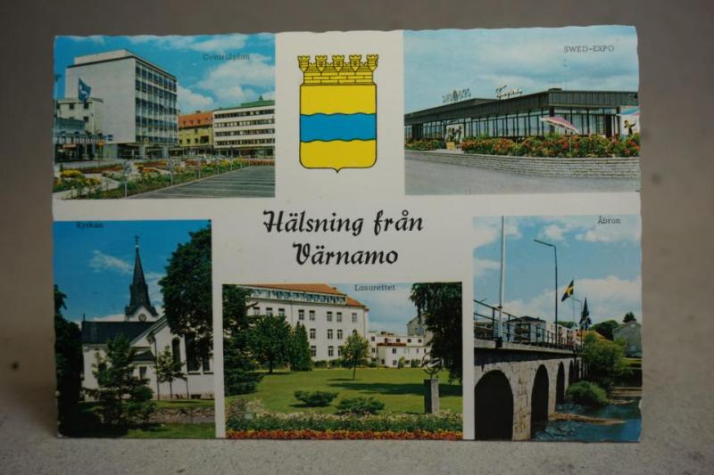 Värnamo 1972 Småland Flerbild skrivet äldre vykort