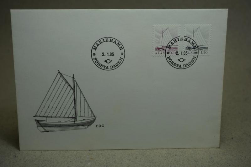 FDC med stämplade  frimärken - Mariehamn Åland 1985