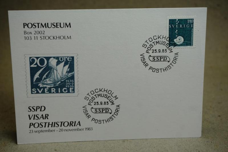 SSPD Visar posthistoria - kort med fint stämplat 1.80 frimärke