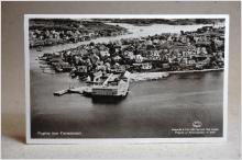 Flygfoto över Fiskebäckskil 1950 - Gammalt skrivet Vykort