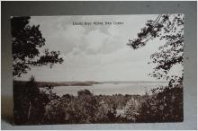Gråbo utsikt över Mjörn - Antikt oskrivet vykort 