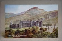 Edinburgh vykort på målning - oskrivet Gammalt kort