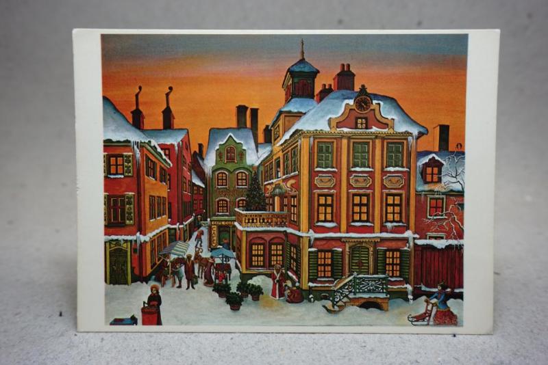 Julmarknad av Ulf Hinders 1979 - Oskrivet vykort
