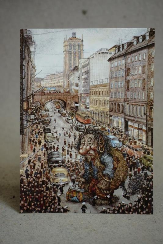 Rolf Lidberg vykort nr 97 Kungsgatan trollet med fin evenemangsstämpel