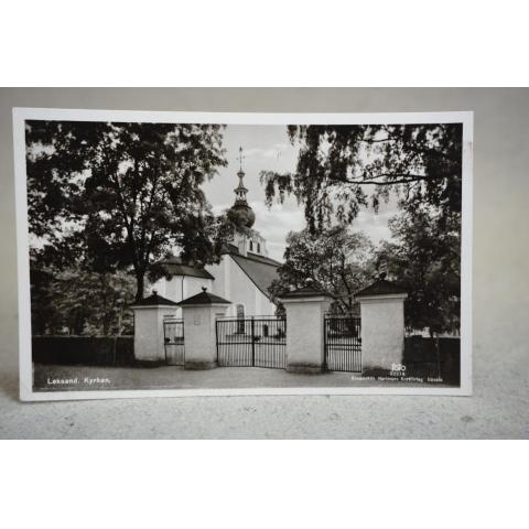 Leksand kyrka skrivet vykort 1948