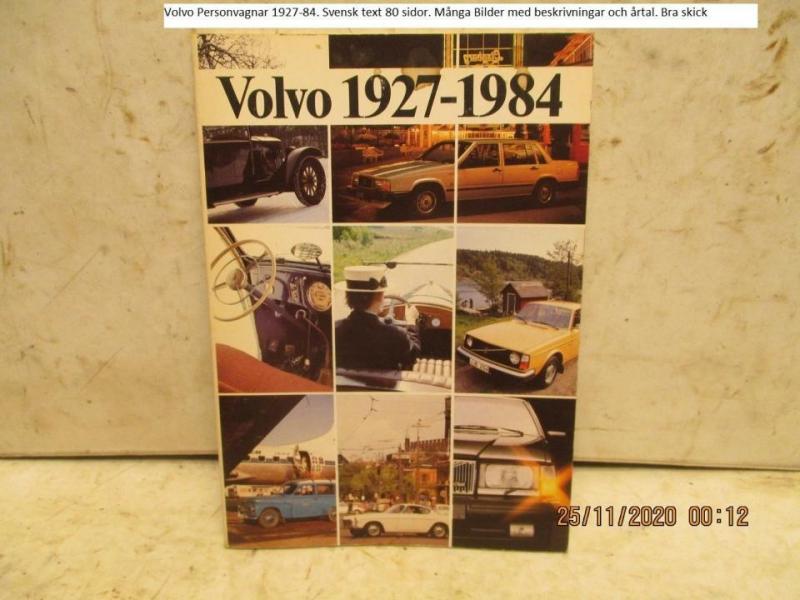 Volvo Personvagnar 1927-84. Svensk text 80 sidor